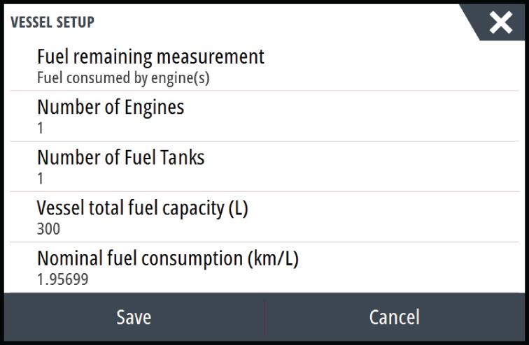 Fuel remaining measurement The Fuel remaining measurement can be determined from fuel used by engine(s), or fuel level from tank sensors.