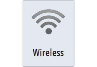 Wireless Provides wireless connection options dependent on the status of the wireless. For example, connect to a hotspot or change to access point.
