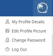 1.6 Logging Out To get out of the system, click the downward arrow beside your profile image at the top right and select Log Out as shown below. 1.