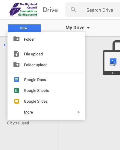 HOW TO CREATE A DOCUMENT IN DRIVE Navigate to Google Drive. Click on the red NEW button on the left.
