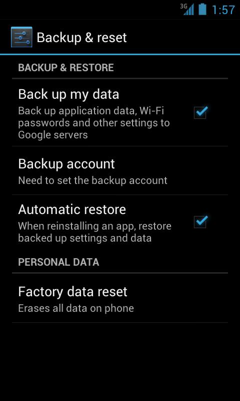 Some third-party apps also take advantage of this feature, so you can restore your data if you reinstall a third-party app.