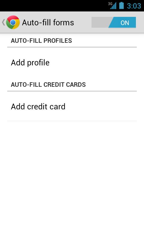 AUTOFILL FEATURE Use the autofill feature to fill in web forms with your name, address, or even credit card info with a single click.