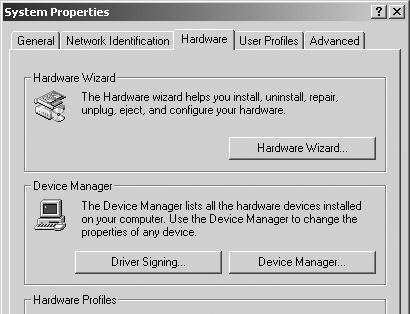 Open the Hard ware tab and click the Device Man ag er button in the De vice Man ag er section. Step 2 The Device Manager will be displayed.