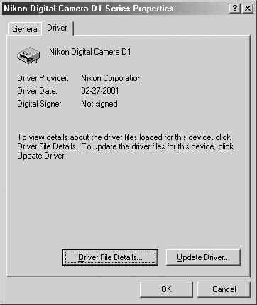 Device Registration: D1-Series Cameras Updating the Drivers for the D1 Windows Millennium Edition (Me) If you are already using the D1 with Nikon View DX or Nikon Capture, you will need to update the