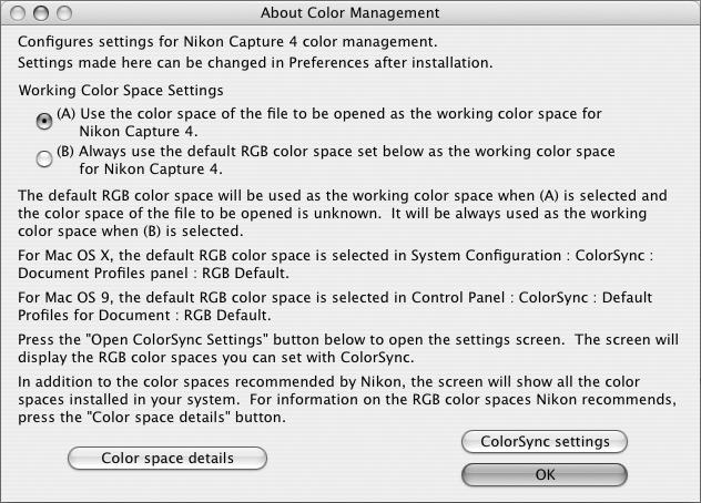 Installing Nikon Capture 4 on a Macintosh 2.1.6 Selecting a Plug-ins Folder (Mac OS 9) If multiple copies of Photoshop are installed, a selection dialog will be displayed.