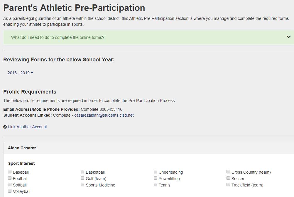 11. Please complete and sign forms. If you do not know what sport you want to participate in LEAVE BLANK. 12.
