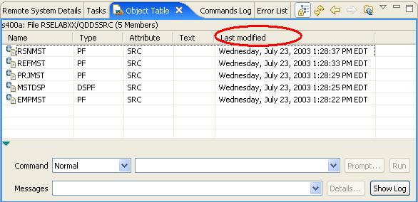 You can also sort the objects in the Object Table view by column. 10.