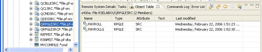 Besides the Object Table view, there are also a Field Table view and a Data Table view.