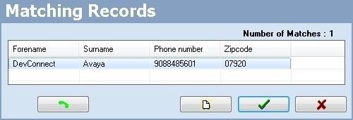 Verify that the agent is connected to the PSTN caller with two-way talk paths, and that Matching Records