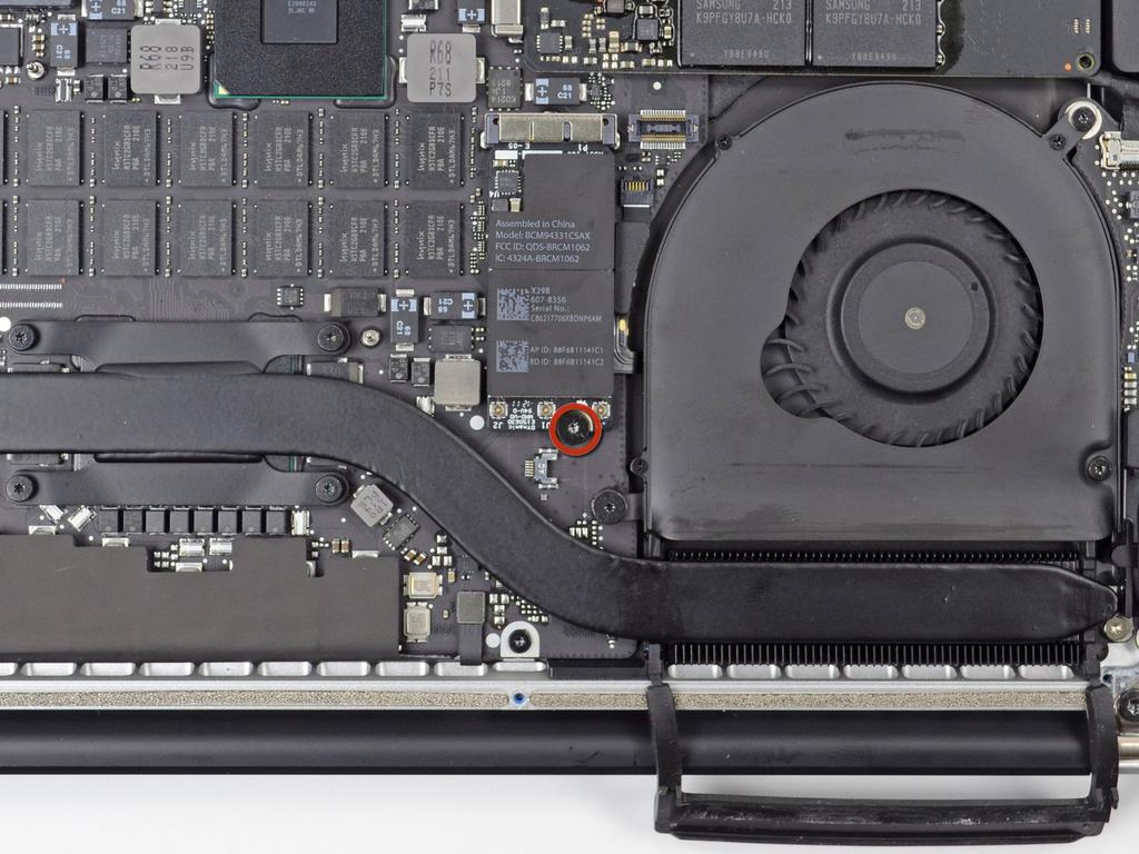 Remove the I/O Board cable from the MacBook Pro.