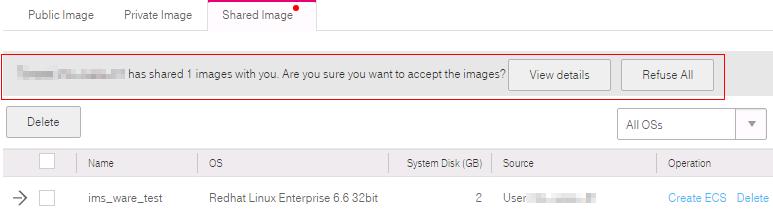 3 Management Figure 3-6 Message asking whether to accept the shared images To refuse all shared images, click Refuse All.