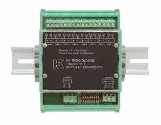 ADC SERIES ADC SERIES Analog to Digital Converters Signal Converters The ADC Series Signal Converter connects up to eight analog sensors, or up to eight separately powered analog output sensors, or