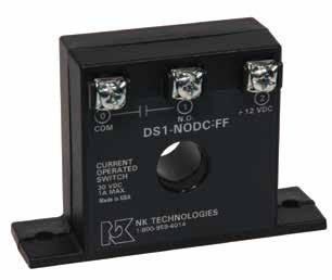 DS1 SERIES Current Sensing Switches DS1 SERIES DC Current Sensing Switches The DS1 Series Current Sensing Switches are designed to trip a solid-state contact when there is DC current through the