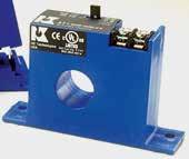 The AT Series AC Current Transducers are designed for application on linear or sinusoidal AC loads and are available in a split-core case or two types of solid-core cases.