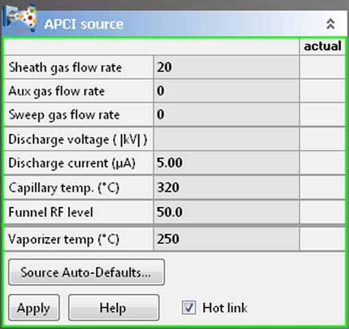 Explore Q Exactive HF-X Tune Tasks Panel To display this window Click the NSI source window title bar in the Instrument Control window.