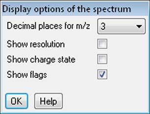 Explore Q Exactive HF-X Tune Dialog Boxes Display Options Dialog Box Use this dialog box to modify the appearance of the displayed mass spectrum in the spectrum window. See Figure 4-38.