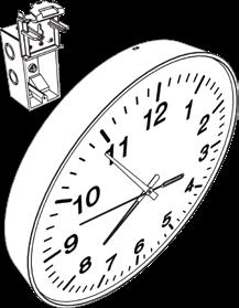 9 9) If you need to take the clock off the wall after the installation has been