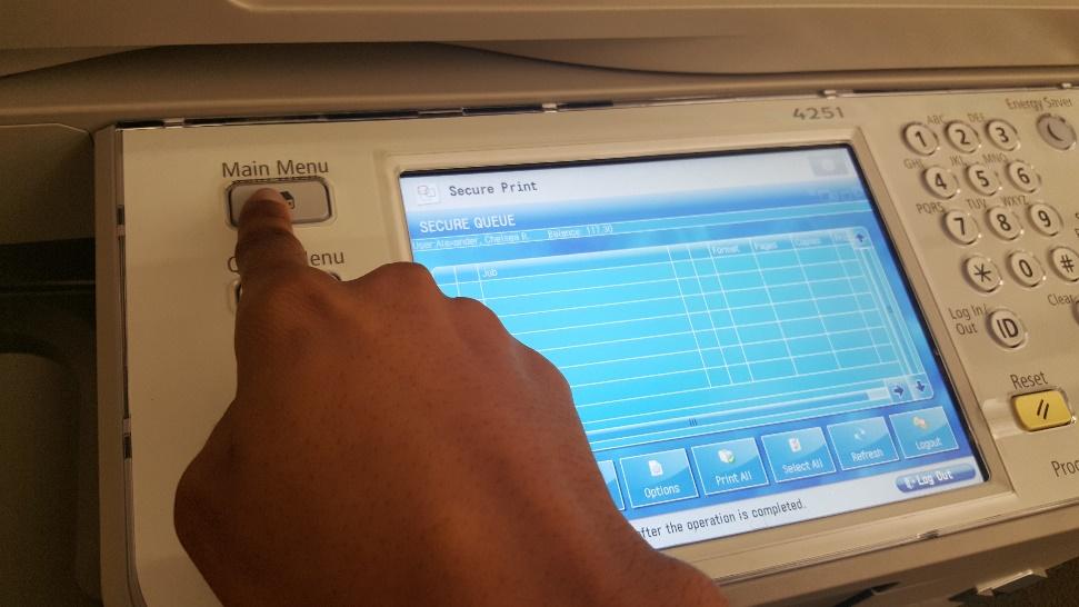9 Copying on Canon Printers After logging into the Canon Printer, either using your