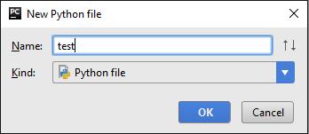 New Python File Insert a new File