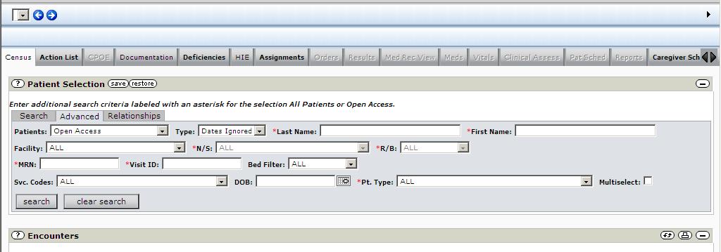 Once you select a reason, click OK and you will then see the patient s information.