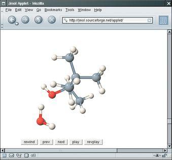 Applet on a Web Page Figure 4 An Applet for Visualizing Molecules Running in a Browser