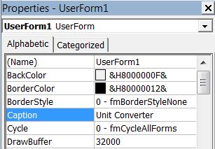 The best way to illustrate this is with an example. You will start by changing the properties of your form. Select the form by clicking on it.