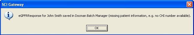 egpfr Changes Received egpfr Requests An egpfr Request can be saved to the Batch Manager in Docman using current functionality, provided the relevant Extra (File messages in Docman) for the egpfr