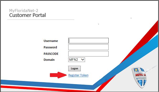 mfn2.myflorida.com. Click Register Token, as shown in Figure 2.4-1.