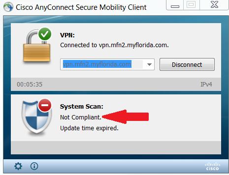 cisco-anyconnect-system-scan-not-compliant