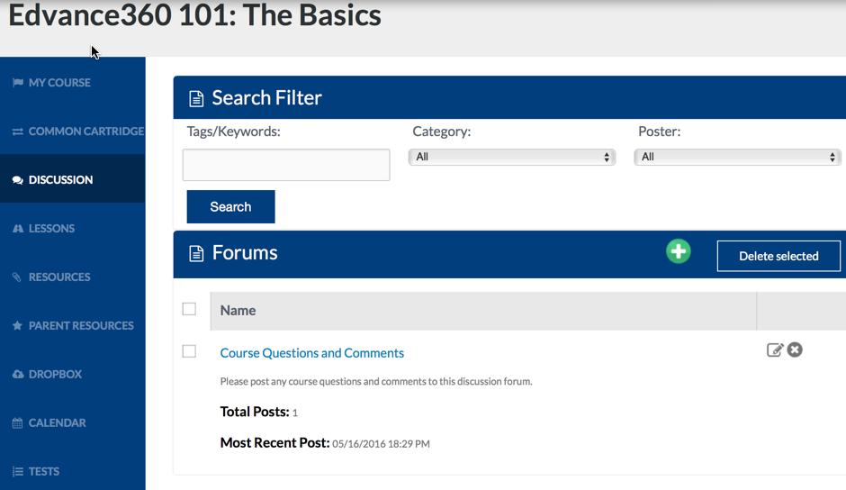 Using Discussion Forums & Posts Edvance360 allows organizations to customize the interface. Therefore, the screenshots below may look different from yours.
