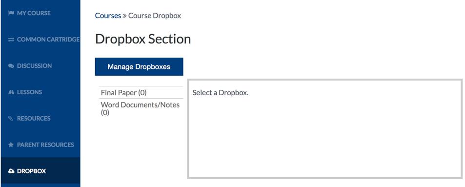 Submitting Assignments to Dropbox Edvance360 allows organizations to customize the interface. Therefore, the screenshots below may look different from yours.