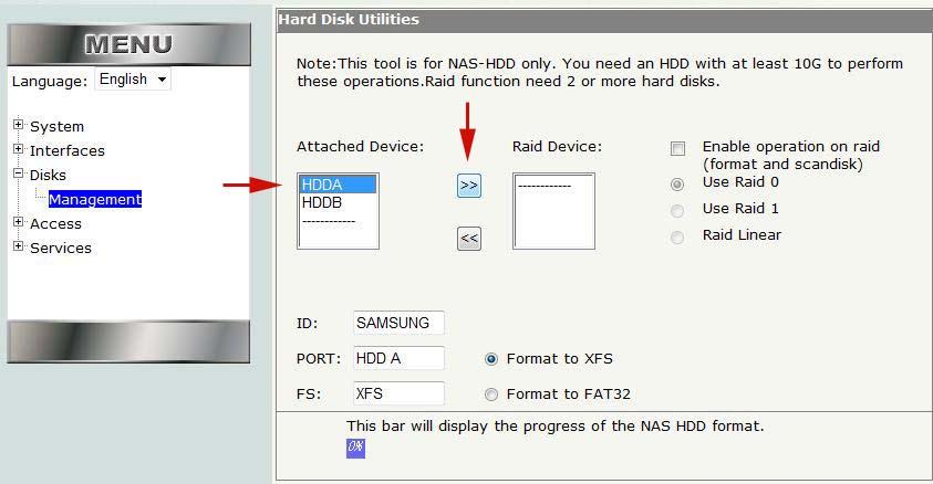 Configuring and Formatting in RAID In order to configure the Hard Disk Drives to