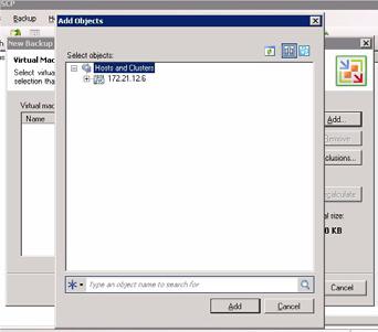 7. Click Add and the Add Objects dialog box is