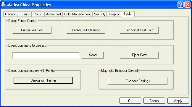 Paragraph 6 Chica 4 properties Select the Tools tab and click Dialog with Printer.