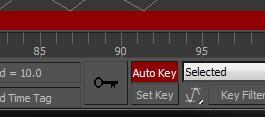 Now we are going to animate these settings. Turn on your Auto Key below your timeline. Your window should become red trimmed letting you know you are in animation mode.