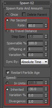 Now turn Autokey off before going any further! This will help our tendrils to change their shape a bit more, growing and shrinking volumetrically by the age of the particles.