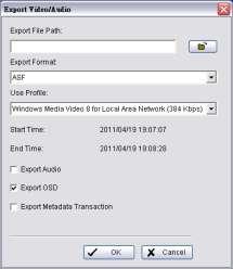 Step 4: Set the Export Format (ASF recommend) and set the Use Profile. ASF more efficient than AVI format.