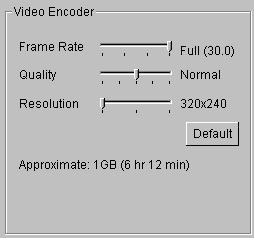 Record on Motion: Select this option to start recording when motion is detected. Adjust sensitivity, the frame interval and zone to setup motion detection.