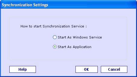 Start Synchronization/Stop Synchronization: Use this button to start and stop the synchronizing database between Personal computer and device.