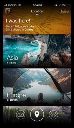 Location Filter The location filter organizes and groups photos & videos in albums first by continents, then countries, and finally cities.