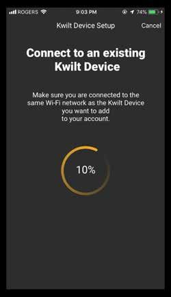 Adding a Kwilt Device Once you ve selected the (+) icon you will be prompted to choose between configuring a new Kwilt, adding an existing Kwilt or adding a Kwilt compatible router.