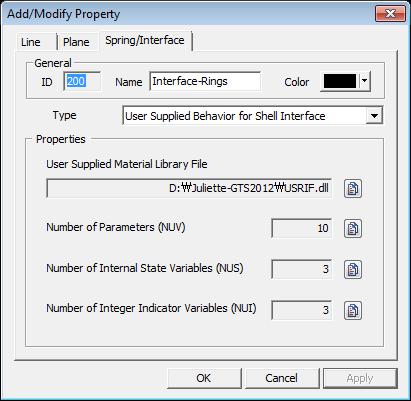 of the shell interface element Input