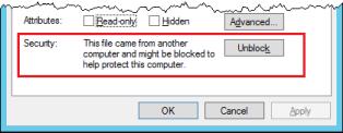 7 Troubleshooting Acknowledging or snoozing an alarm fails to run or results in error: "LoadFile An attempt was made to load an assembly from a network location " Perhaps Windows blocked files from