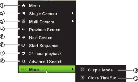 Live view mode Live mode is the normal operating mode of the unit where you watch live pictures from the cameras.