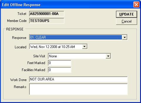 Offline Responses Edit Offline Response To edit an offline response, highlight the response and click Edit to display the Edit Offline Response dialog window.