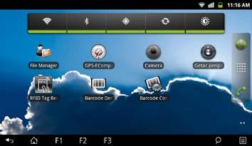 Widgets Add any of a variety of miniature applications (widgets) to your Home screen, including a clock, a