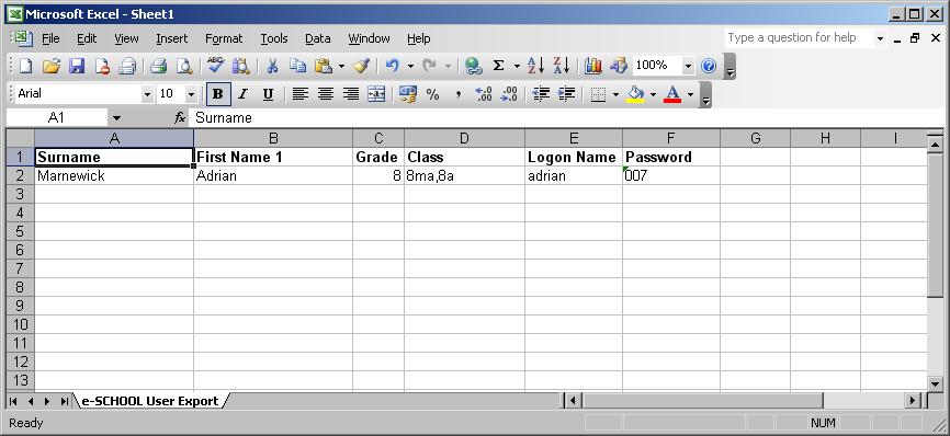 Figure 7.4 Figure 7.3 Figure 7.2 The columns that are exported are shown below in Figure 7.