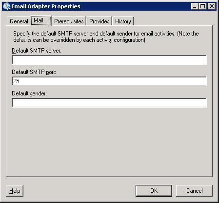 Chapter 1 Configuring Email Adapter Configuring Default Email Settings Configuring Default Email Settings The Email adapter allows the user to configure default email settings to be used in processes