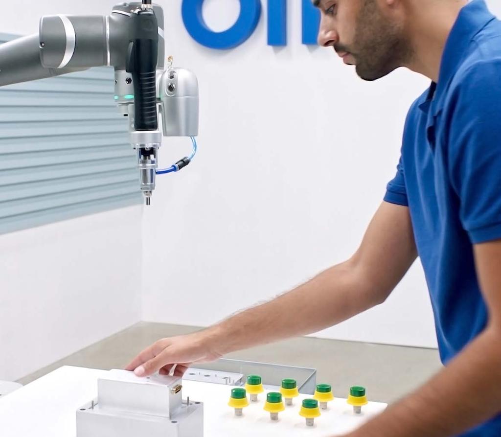 THE OMRON TM COLLABORATIVE ROBOT For more than 85 years, OMRON has excelled at building machines that help humans. Now we are taking that legacy one step further.