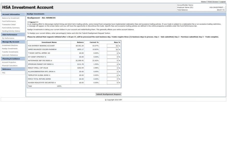 UPDATED: WHERE DO I FIND MY INVESTMENT DETAIL? 1. Click on Accounts tab. 2. Click on Investments in the left menu. 3. Click Manage Investments button to view your HSA Investment Account.
